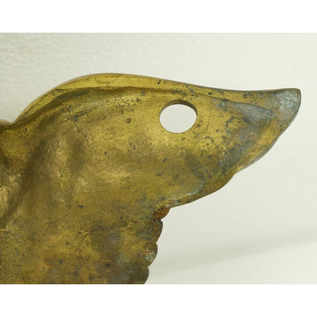 Mid 20th Century Gilded Brass Angel Wall Decor For Sale - Image 11 of 12
