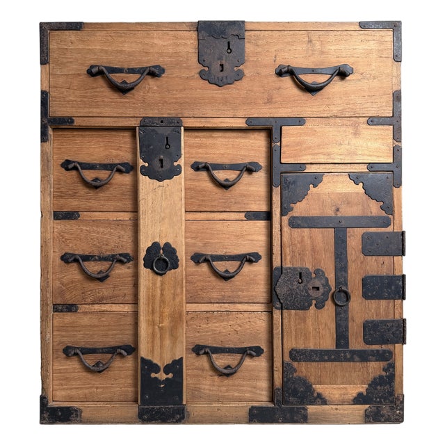 Japanese Ko-Tansu Storage Cabinet with Drawers, 1920s For Sale