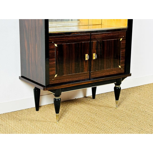 Art Deco Display Case in Macassar Ebony, 1940 For Sale - Image 4 of 17