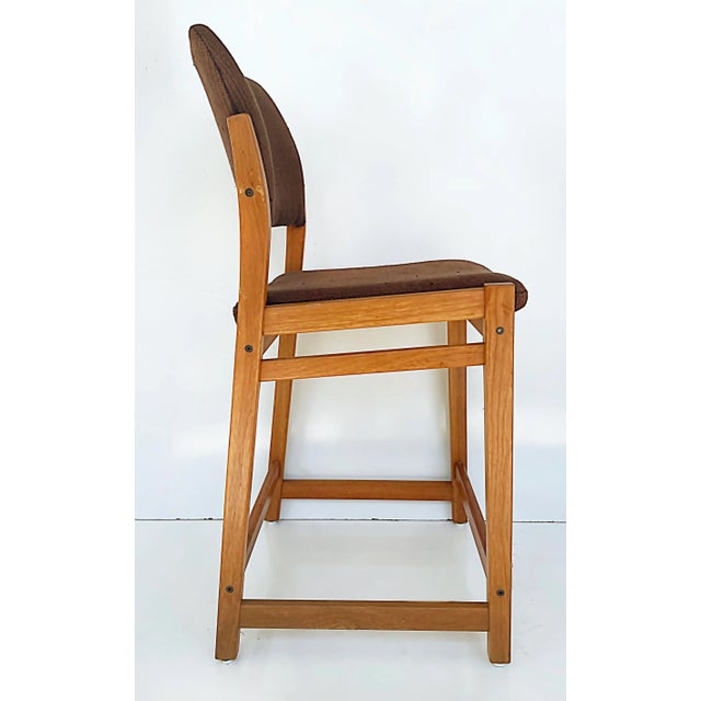 Markyard Svegards Markayrd Scandinavian Modern Counter Bar Stools, Newly Upholstered-A Pair For Sale - Image 4 of 12