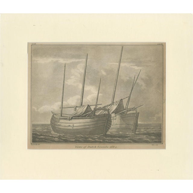 Adam Frans van der Meulen & Heath, Views of Dutch Vessels after 1684 Drawing, 1802, Engraving For Sale - Image 10 of 10