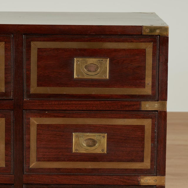 Vintage Anglo Indian Campaign Chest or Stand For Sale - Image 9 of 14