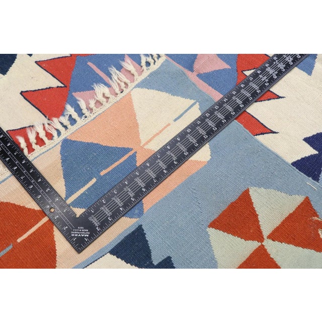 Late 20th Century Vintage Persian Shiraz Kilim Rug, 04'01 X 05'09 For Sale - Image 5 of 9