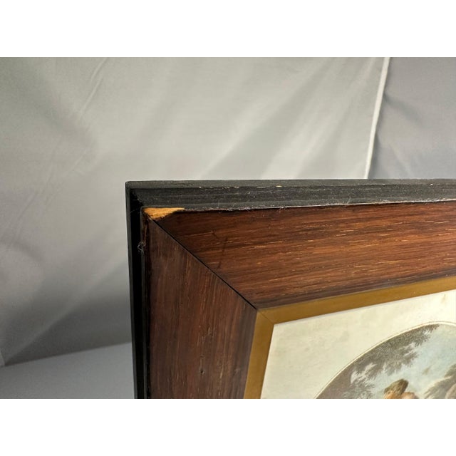 18th Century Antique Framed Stipple Engraving: Paris and Oenone, Angelica Kauffman For Sale - Image 5 of 10