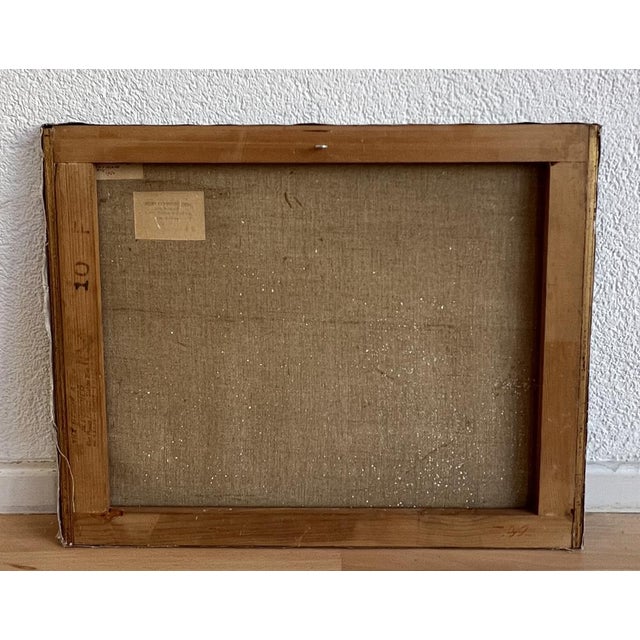 Kurt Conrad Loew, View of the Geneva Countryside and the Salève from Vegetable Garden, 1950, Oil on Canvas For Sale - Image 12 of 13