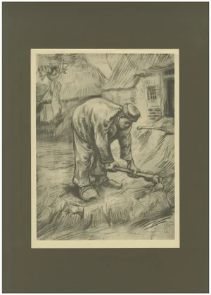 After Vincent Van Gogh, Peasant Digging, 1928, Portfolio Print