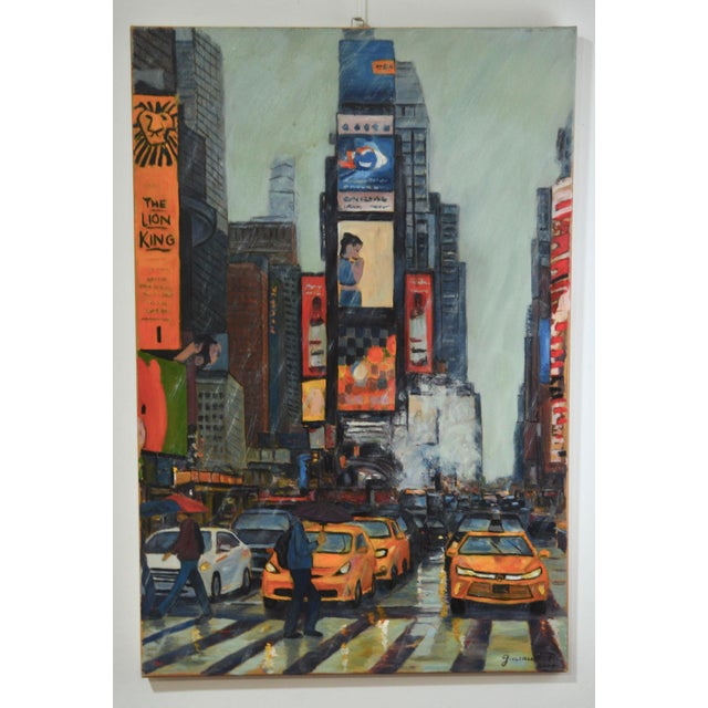 Patrice Guiraud, New York City in the Rain, 2017, Oil on Canvas For Sale - Image 7 of 11