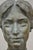 Vintage Patinated Cast Bronze Bust Statue Sculpture of Woman With Pinned Hair For Sale - Image 4 of 12