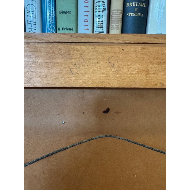 Mid-Century Modern 1977 Douglas James Johnson Original Drawing "Auden Group" in Museum Bark Frame For Sale - Image 3 of 6