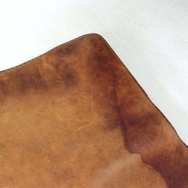 Brown Vintage Leather Gym Mat, Former Czechoslovakia, 1930s For Sale - Image 8 of 14