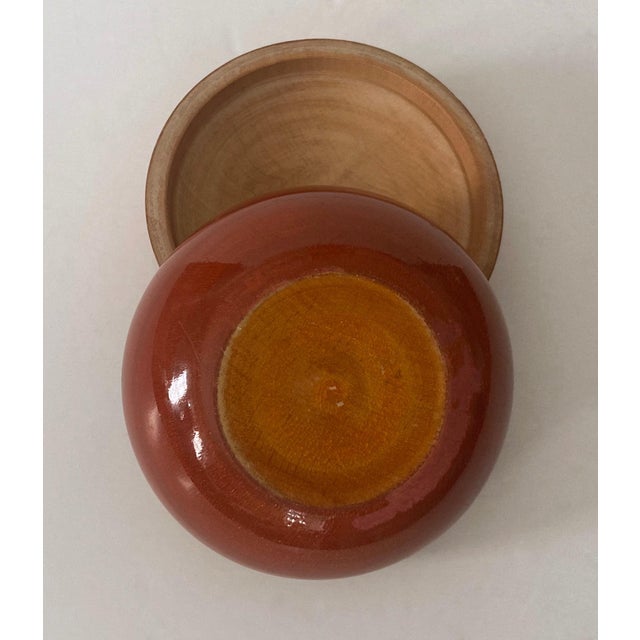 1950s Japanese Cherry Wood Trinket Box For Sale - Image 4 of 4