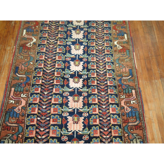 Early 20th Century Zabihi Collection Lovely Persian Eclectic Persian Runner - 3'10" x 17'8" For Sale - Image 4 of 8