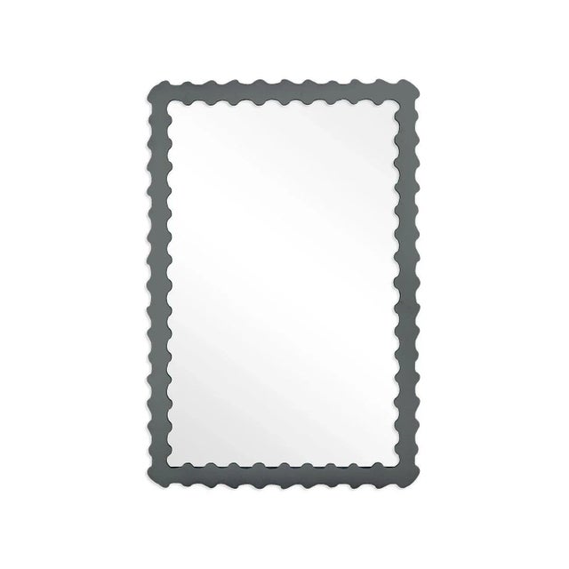 Contemporary Fleur Home Audubon Bamboo Rectangle Mirror in Gunmetal, 36x48 For Sale - Image 3 of 3