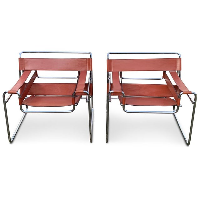 Wassily B3 Armchair in Chrome and Tan Leather from Marcel Breuer For Sale - Image 12 of 12