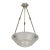 P. Maynadier French Art Deco Pendant Chandelier Circa 1930 - Frosted Glass & Nickeled Bronze For Sale