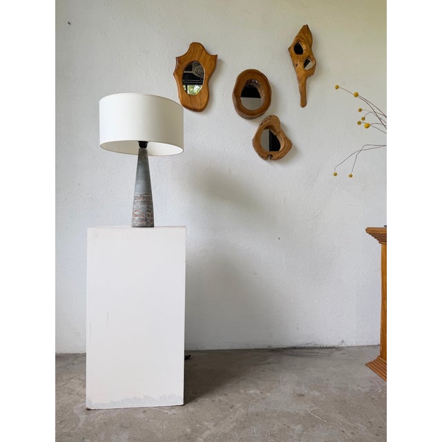 1960s Blue Ceramic Table Lamp, 1950s For Sale - Image 5 of 18
