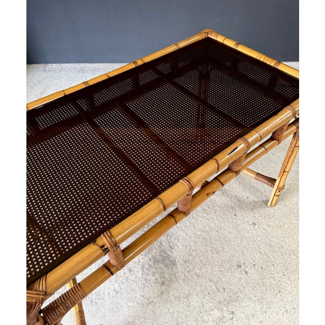 Bamboo Console Side Table, Italy, 1960s For Sale - Image 14 of 18