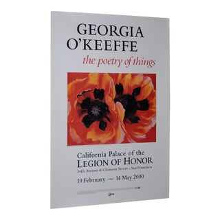 Georgia O'Keeffe "The Poetry of Things" Exhibition Poster San Francisco C.2000 For Sale