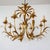 1950s Large Italian Gilt Tole Eight Arm Chandelier With Leaves and Lotuses For Sale - Image 5 of 15