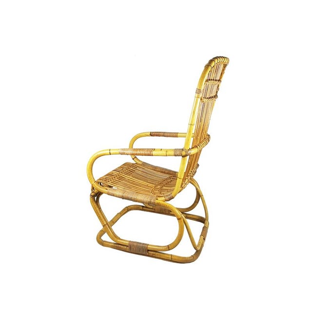 Mid-Century Modern Italian Armchairs in Rattan and Rush, 1960s, Set of 2 For Sale - Image 9 of 18