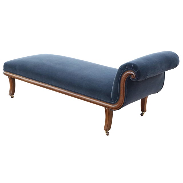 Wood Antique Mahogany Chaise Lounge, 19th Century For Sale - Image 7 of 13