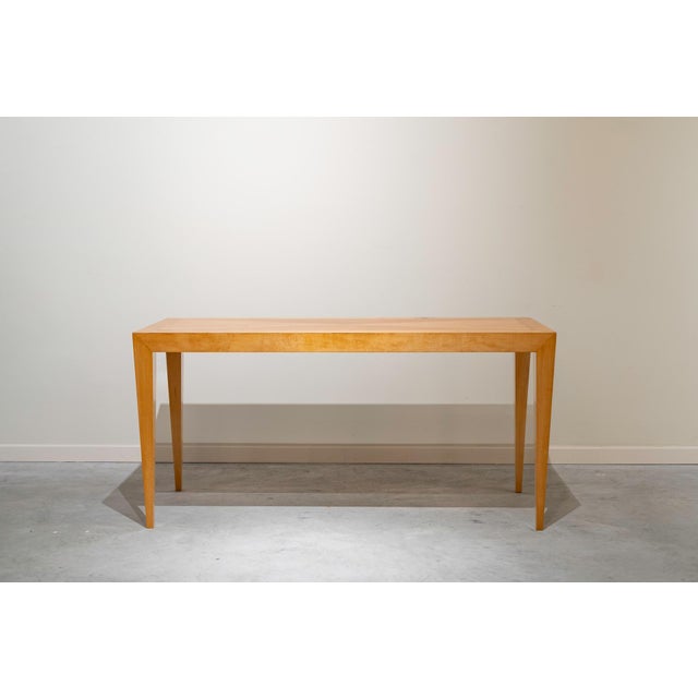 Light Yellow Console Table in Gilded Wood, Spain, 1970s For Sale - Image 8 of 8