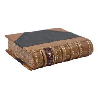 1940s Vintage Leather Card Book Box For Sale