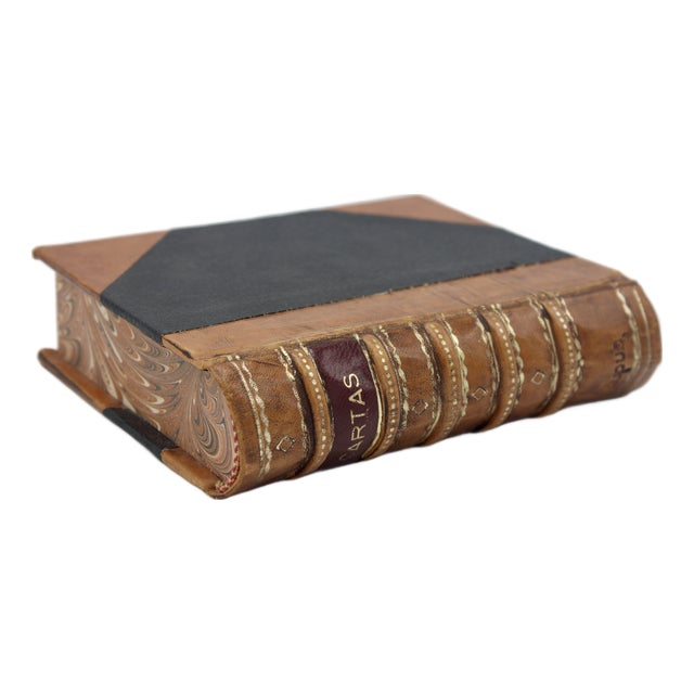 1940s Vintage Leather Card Book Box For Sale