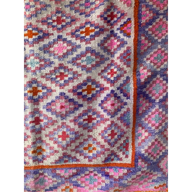 Textile Late 20th Century Vintage Peruvian Andean Geometric Wool Textile With Chakana Motifs For Sale - Image 7 of 13