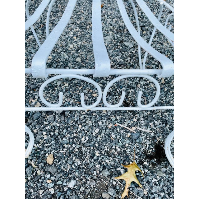 White Early 20th Century Vintage Wrought Iron French Garden Chair, Attributed For Sale - Image 8 of 11