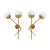 Mid-Century Italian Modern Style Brass and Glass Sconces, Set of 2 For Sale - Image 11 of 11