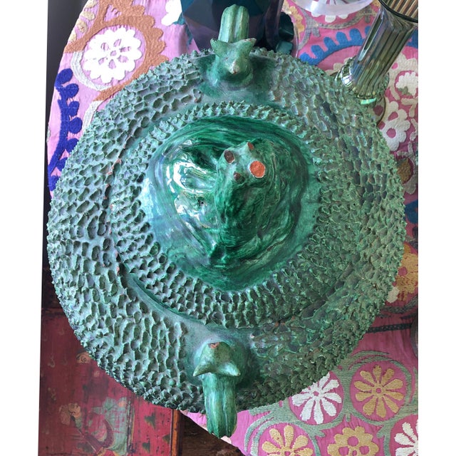 Mexican Green Lidded Pot For Sale - Image 4 of 11