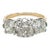 Mid 20th Century 4.83 Carat Cushion Cut 3-Stone Lab Grown Diamond Ring in 14k Gold and Platinum Size 7.5 For Sale