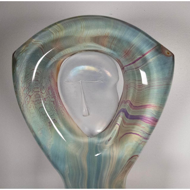 Late 20th Century Dino Rosin - Relax -Murano Calcedonia Glass Sculpture - 30" H For Sale In West Palm - Image 6 of 7