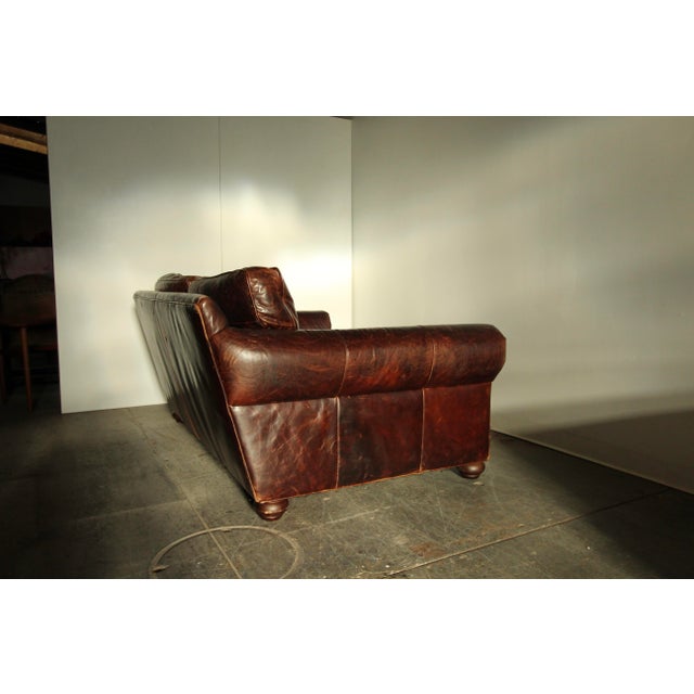 Restoration Hardware Lancaster Luxe Sofa in Cocoa Brompton Leather