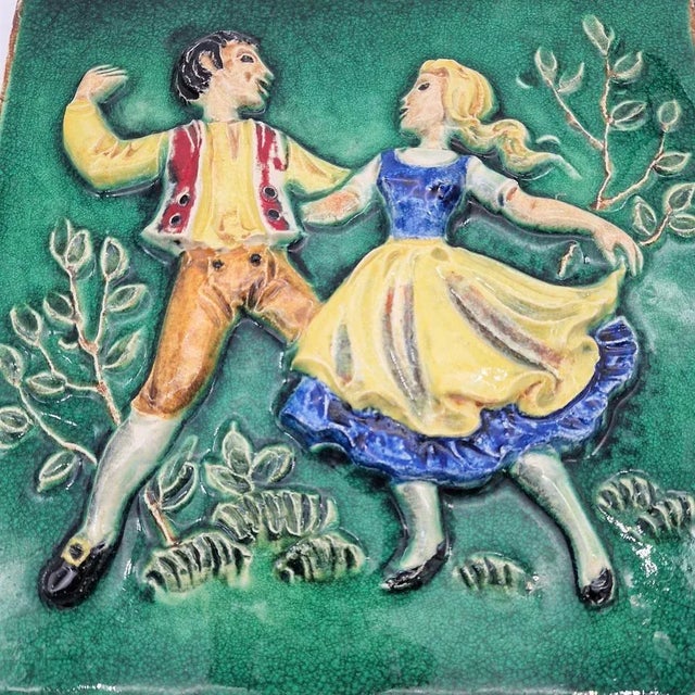 Vintage Ceramic Wall Tile, 1974, in Very Good conditions. Designed 1970 to 1979 This piece has an attribution mark, I am...