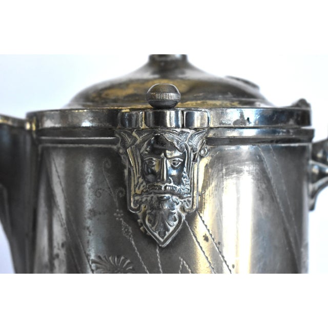 Metal Antique C.1870s Reed & Barton Silver Plate Water Pitcher For Sale - Image 7 of 13