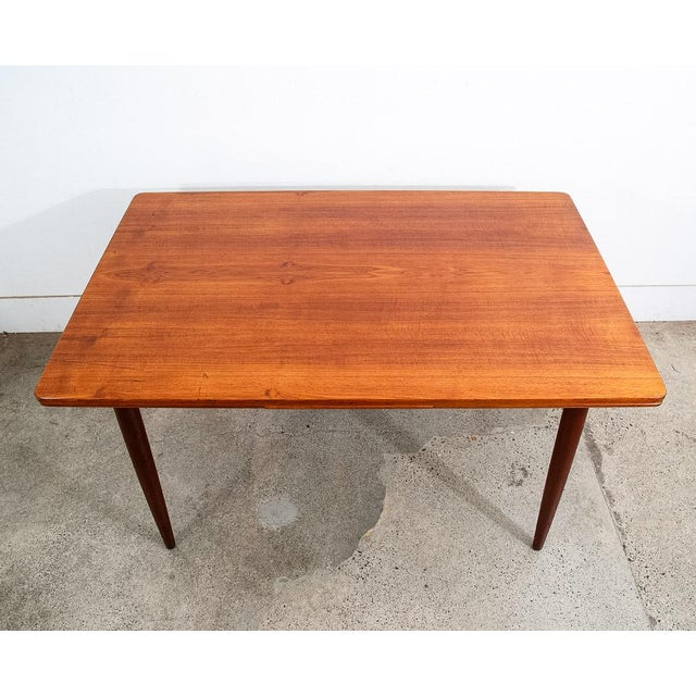 Mid-Century Modern 1960s Mid Century Danish Modern Dining Table Denmark Teak Wood Extension Draw Leaf Nm For Sale - Image 3 of 12