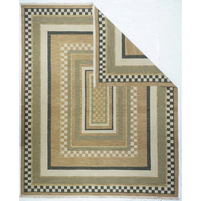 Turkish Sumak Flat Weave Wool Rug 8'0" x 10'0". A technique rather than a specific type, in which warps are wrapped by...