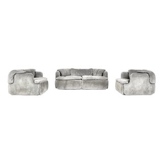 Confidential Sofa Set by Alberto Rosselli for Saporiti Italia, Set of 3 For Sale