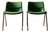 Mid-Century Modern Green Plastic Conference Chairs in Chrome Frame, Italy, 1985, Set of 2 For Sale