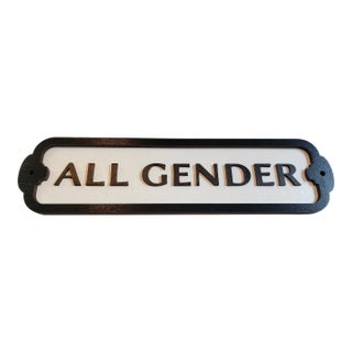 Inclusive Restroom Sign "All Genders" For Sale