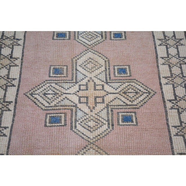 1950s Vintage Turkish Anatolian Hand Knotted Wool Rug, 2'2''x10'5'' For Sale - Image 5 of 5