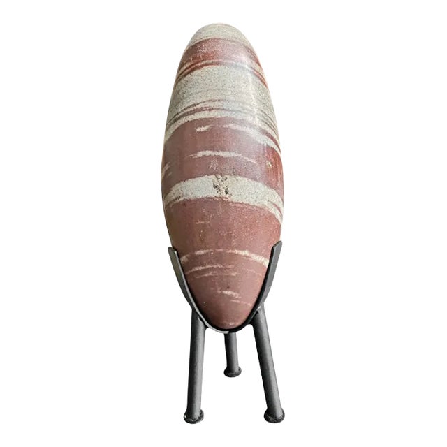 Tantric Indian Shiva Lingam Stone on Stand For Sale