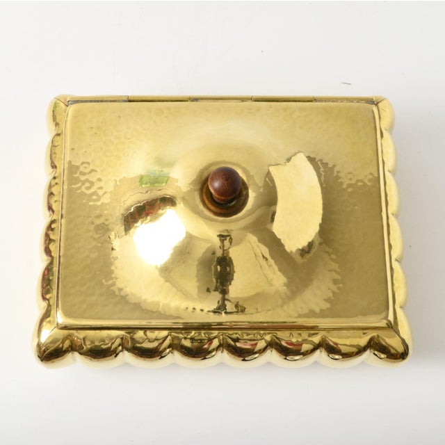 Antique Hammered Brass Tobbaco Box, 1920s For Sale - Image 9 of 15
