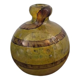 Blown Glass Spherical Vase by Michael Harris, 1960s For Sale