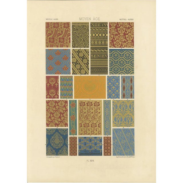Firmin-Didot after Albert Racinet, XLVII of L’Ornement Polychrome, 1869, Paper For Sale