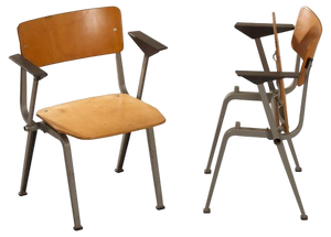 Set of Folding Chairs with Armrests from Ahrend De Cirkel, 1960s