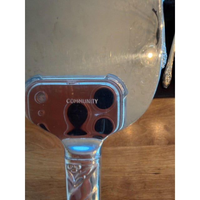 Mid 20th Century Vintage Oneida Community Silverplate Flatware Set, Evening Star Pattern with Ser For Sale - Image 5 of 8