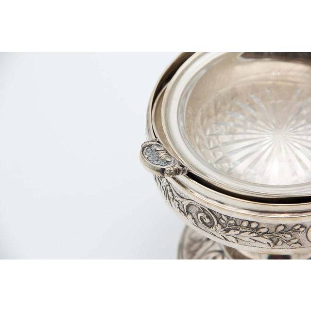 Semi-Spherical Silver Butter Dish For Sale - Image 3 of 4